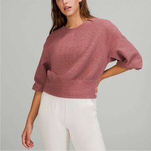 Lululemon Textured Crewneck Pullover 4 Spiced Chai (Pink)